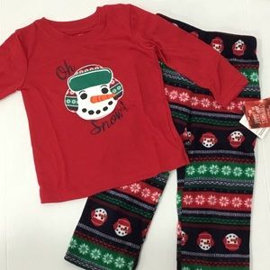 Toddler Christmas Snowman 2 Pc. Jammies Size 2T
